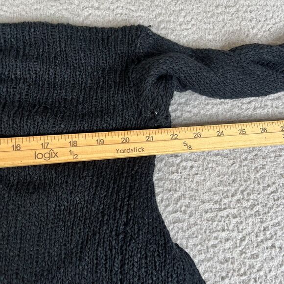 Abercrombie & Fitch Cardigan Sweater Girls M 12 Black White Fair Isle Open Front - Picture 11 of 11